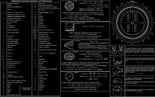 black and white diagram, mathematics, trigonometry HD wallpaper