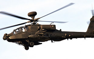 black cobra helicopter, AH-64 Apache, helicopters, aircraft, military