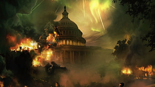 U.S. Capitol, Washington D.C., apocalyptic, capital, Washington, D.C.