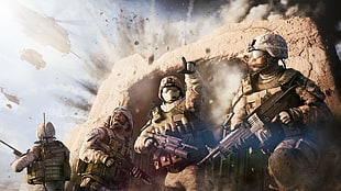 four soldiers wallpaper, soldier, Operation Flashpoint: Red River, video games