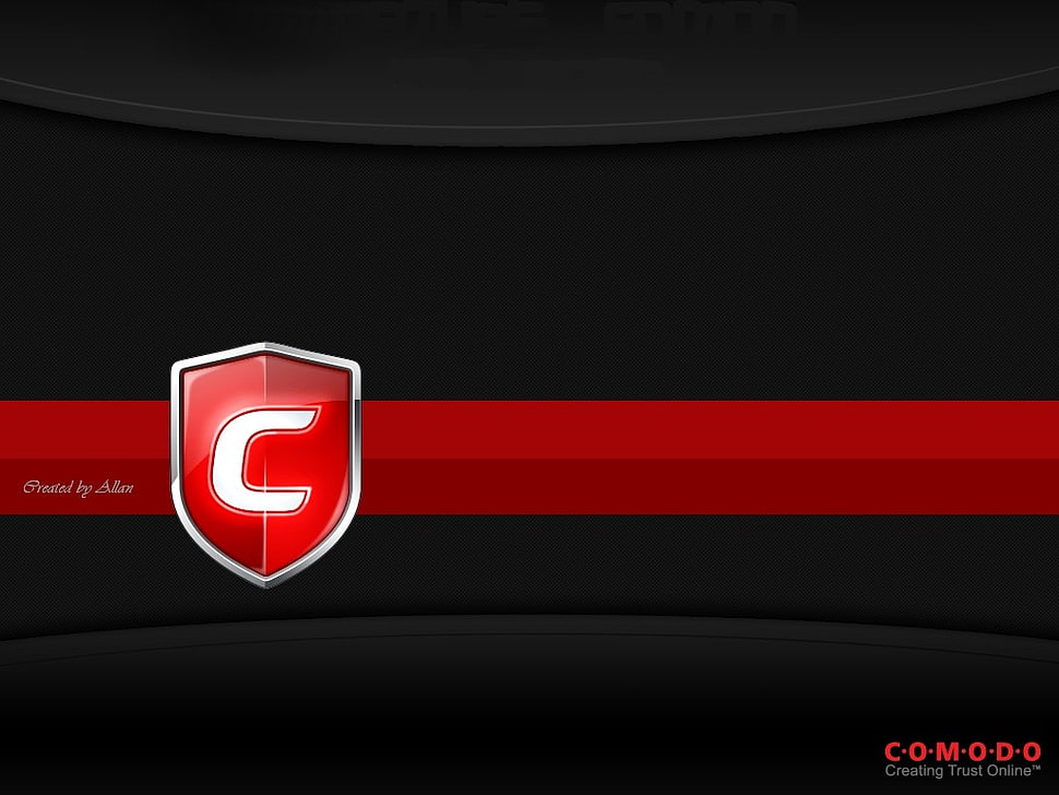 red and silver logo, COMODO, security, internet, trust HD wallpaper