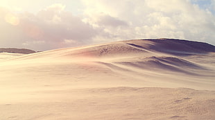 sand dune, desert, dune, clouds, sand
