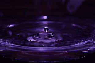 purple water drop, Drop, Ripple, Purple