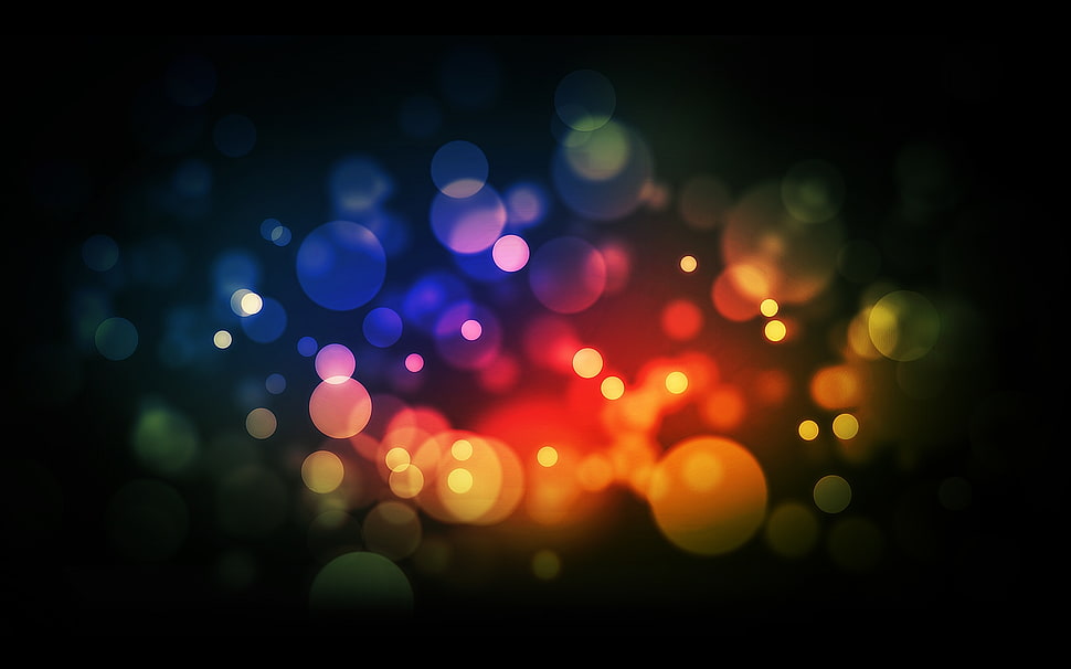 multicolored bokeh illustration HD wallpaper