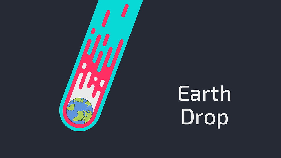 Earth Drop digital artwork, Earth, galaxy, space, text HD wallpaper