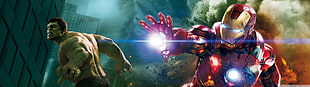 Marvel Iron-Man and Incredible Hulk poster HD wallpaper