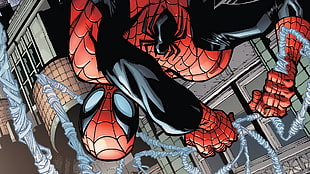 black and red Spider-Man mask, Marvel Comics, Superior Spider-Man HD wallpaper
