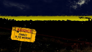 zombies in the morning product label, zombies, morning, warning signs HD wallpaper