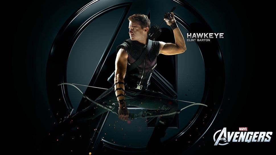 Marvel Avengers digital wallpaper, Hawkeye, Clint Barton, Jeremy Renner, The Avengers HD wallpaper