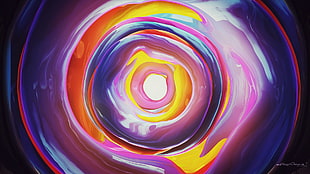 multicolored abstract painting, liquid, Lacza, digital art, abstract