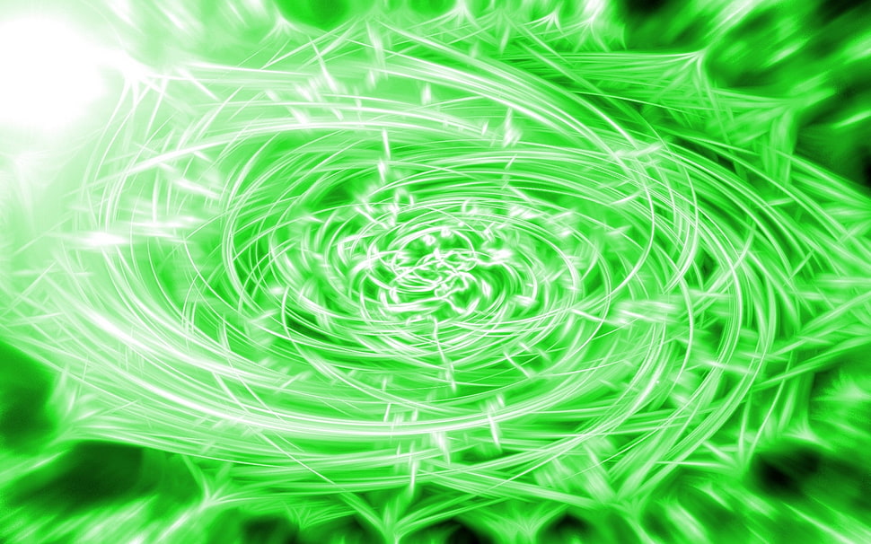 green and white line illustration wallpaper HD wallpaper