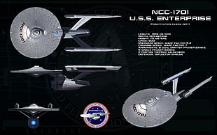 Star Trek NCC-1701 U.S.S. Enterprise, Star Trek, USS Enterprise (spaceship)