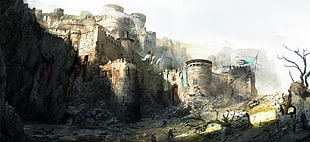 castle ruins digital wallpaper, landscape, For Honor, artwork