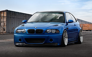 blue BMW E46 coupe, BMW, e46, BMW M3 , BMW E46