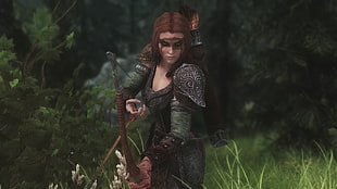 female archer digital wallpaper, video games, The Elder Scrolls V: Skyrim