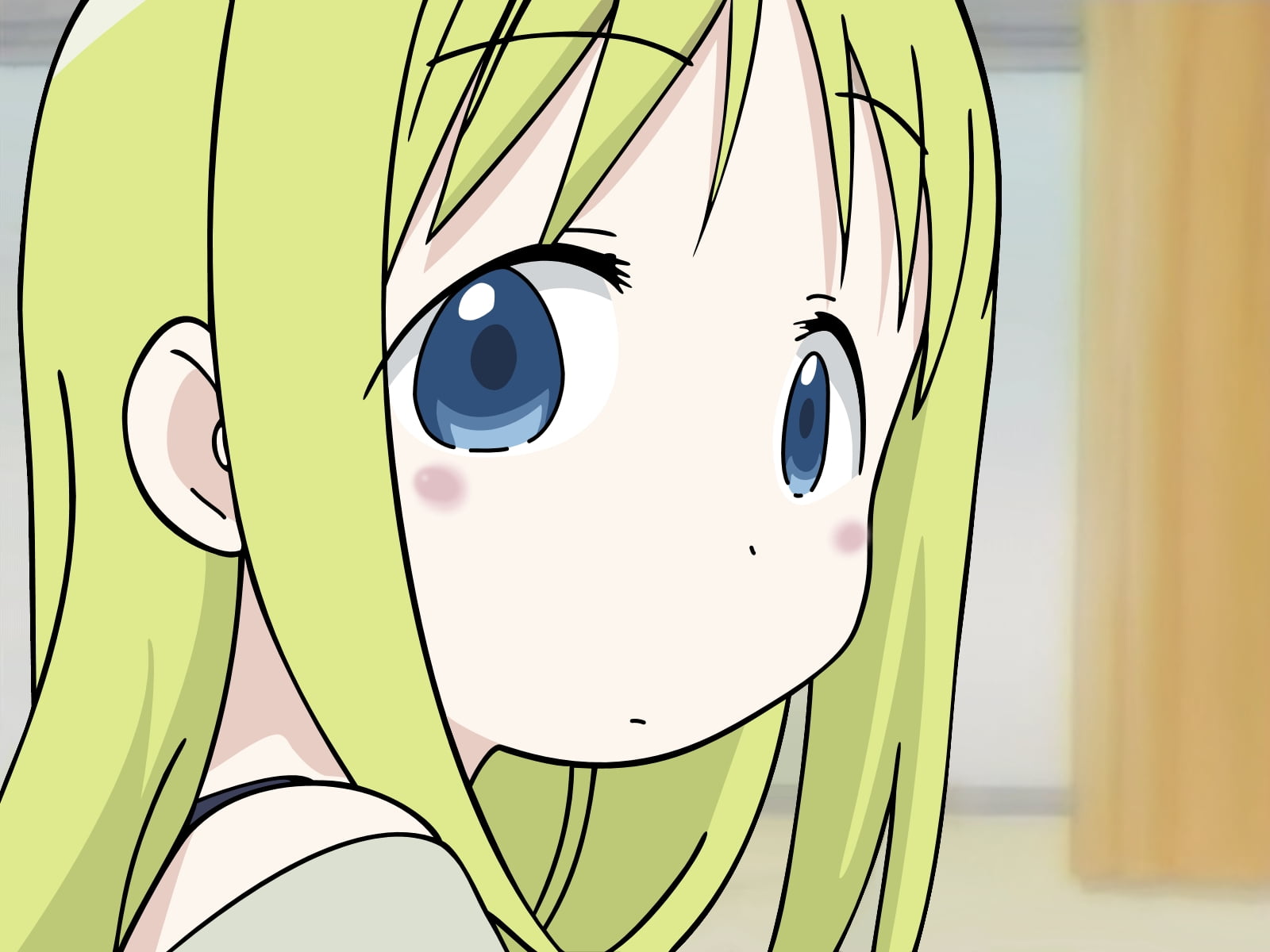 yellow haired girl anime character