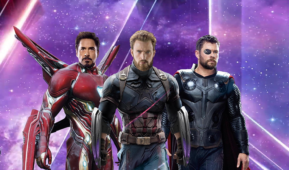 Iron-Man, Captain America, and Thor illustration HD wallpaper