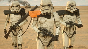 black and gray paintball gun, Star Wars, movies, stormtrooper, Tatooine