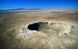 brown crater, crater, Arizona, landscape, USA HD wallpaper