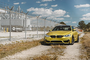 yellow BMW M4 coupe, BMW, M4, BMW M4, ADV.1