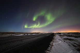 green aurora lgihts, iceland HD wallpaper