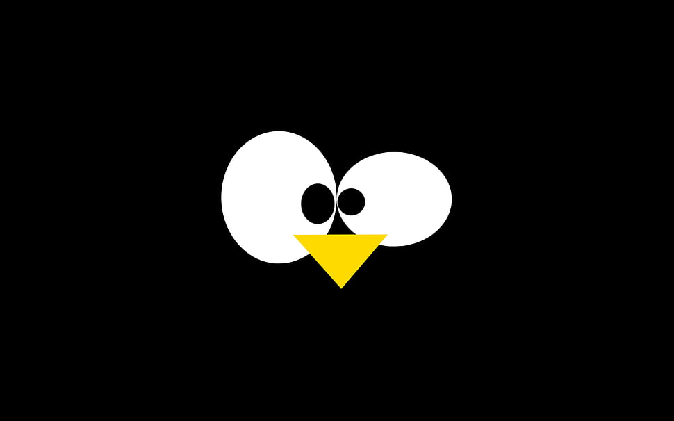 bird eye clip art, Linux, Tux, face paint, Penguin HD wallpaper