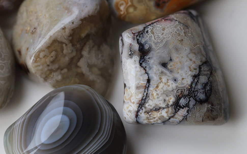 assorted-color stone lot, stones, structure, mineral HD wallpaper