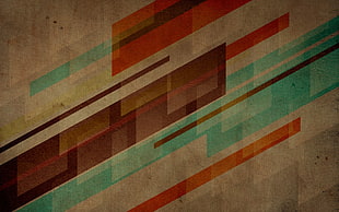 brown and red area rug, minimalism, pattern, digital art