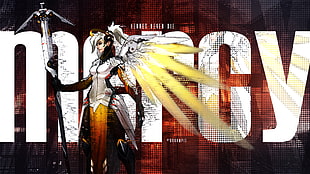 Mercy graphic wallpaper, Mercy (Overwatch), Overwatch