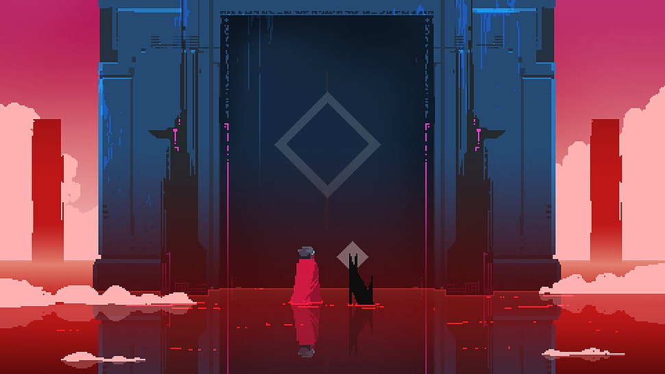 black gate illustration HD wallpaper