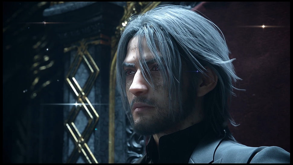 men's black suit, Final Fantasy XV, Final Fantasy HD wallpaper
