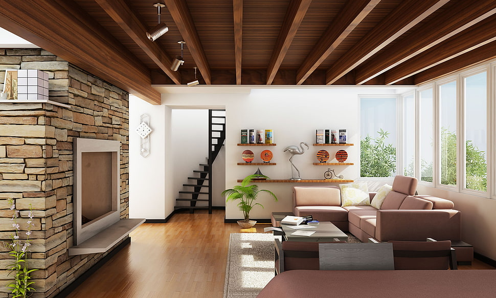 living room interior HD wallpaper
