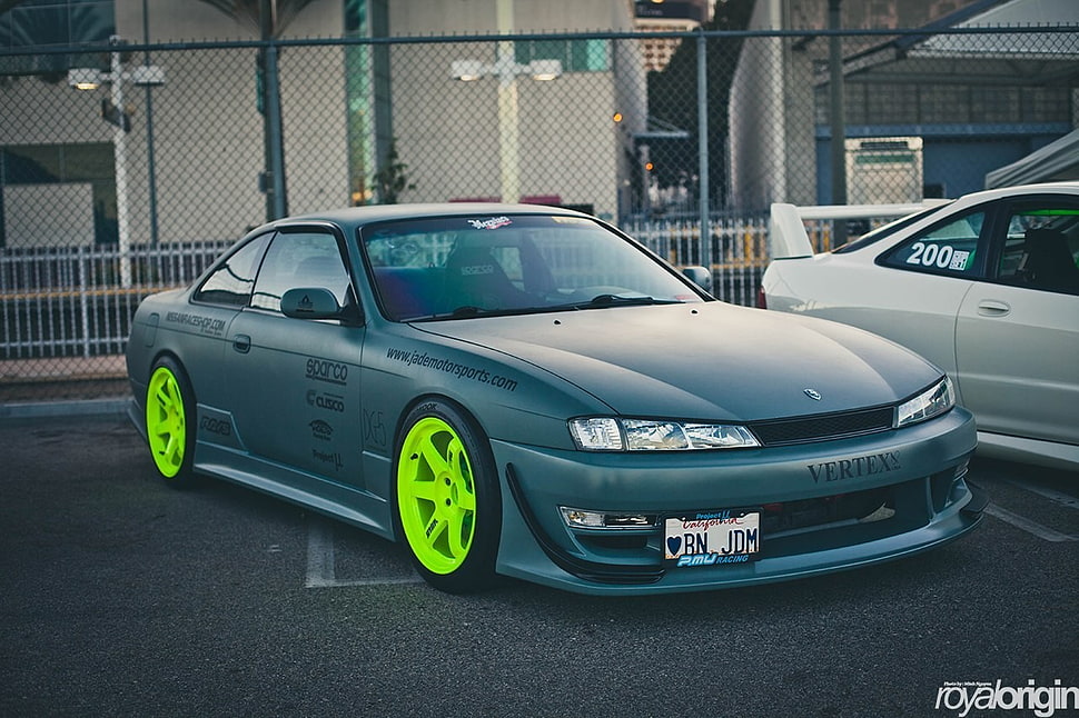 gray coupe, Silvia, JDM, Nissan Silvia S14 HD wallpaper