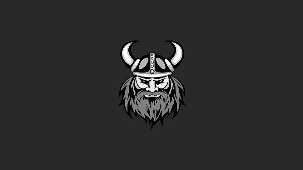 gladiator head illustration, minimalism, Vikings HD wallpaper