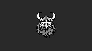 gladiator head illustration, minimalism, Vikings