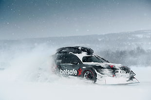 black Betsafe snow car, Audi, RS6, Audi RS6, Audi RS6 Avant