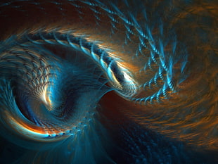 blue and brown spiral wallpaper