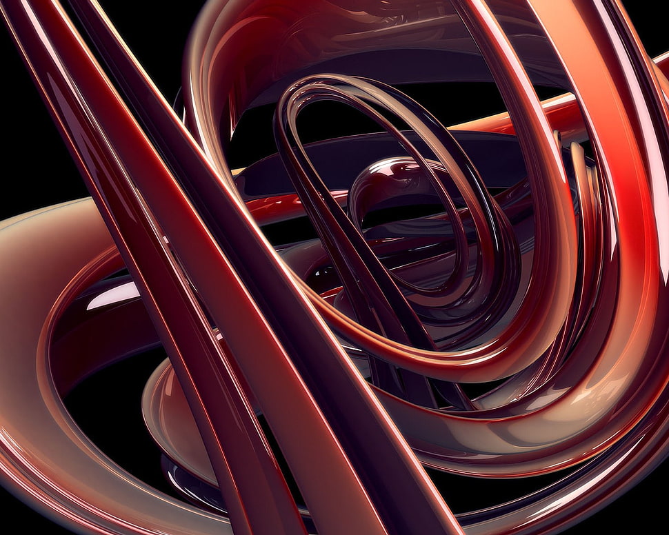 brown spiral graphic art HD wallpaper