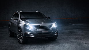 silver Peugeot SUV, Peugeot Urban Crossover, concept cars, car, French Cars HD wallpaper