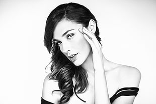 grayscale photography of Gal Gadot