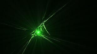 green and black light, abstract, CGI, green, black