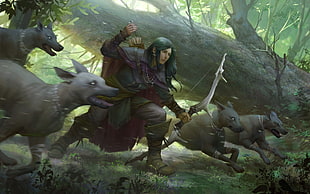 fantasy art, warrior, archer HD wallpaper