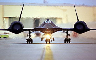 black and gray airplane, Lockheed SR-71 Blackbird, airplane, military, US Air Force