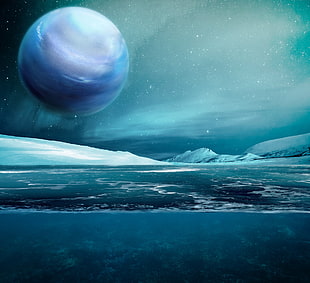 photo of planet Neptune HD wallpaper