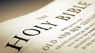 Holy Bible, Holy Bible, paper, Christianity, text HD wallpaper