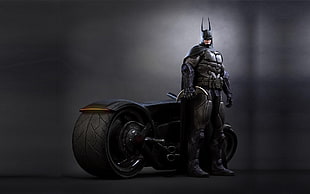 Batman near bat motorcycle HD wallpaper