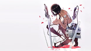 Attack of Titans character wallpaper, anime, Shingeki no Kyojin, Mikasa Ackerman, anime girls