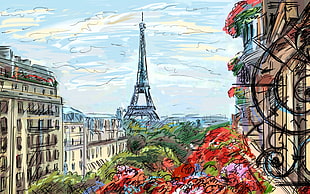 Eiffel Tower, Paris painting