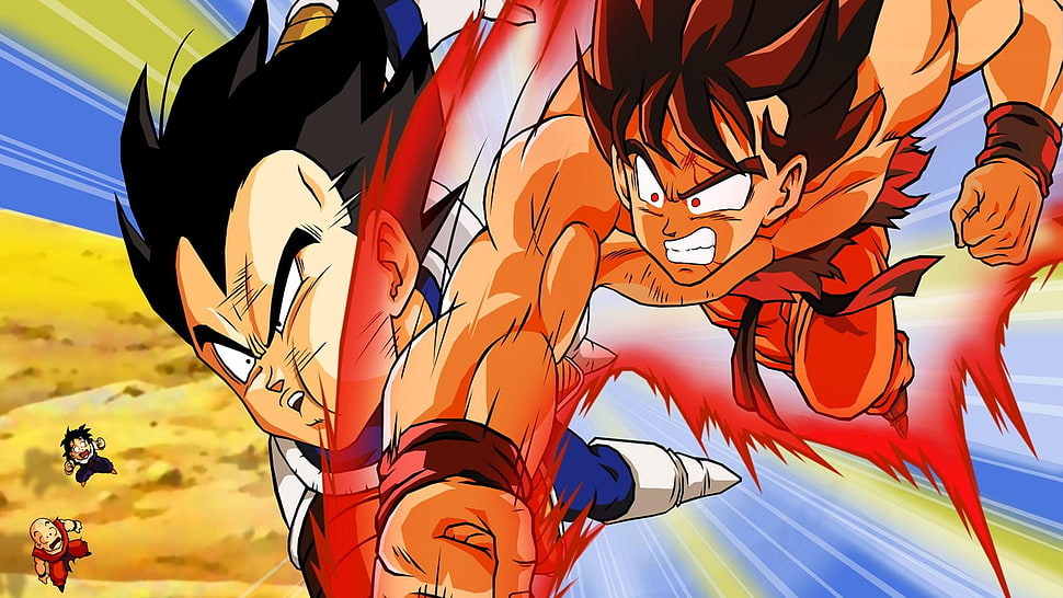 Vegeta vs Goku illustration, Dragon Ball Z HD wallpaper
