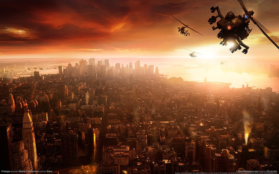 three black helicopters HD wallpaper